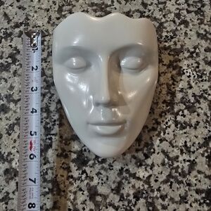 Elegant White Ceramic Face Wall Art
